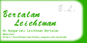 bertalan leichtman business card